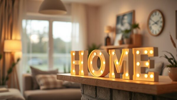 Lichtletters: creëer een gezellige en persoonlijke sfeer thuis